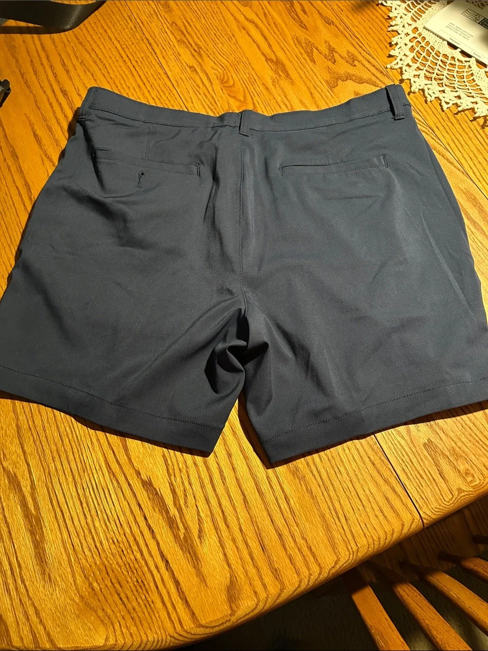 Men's Flat Front Performance Shorts - Dark Blue